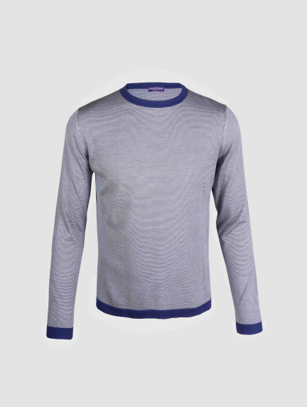 Patrick Hellmann CollectionInk Blue Pullover 100% Silkimage1141